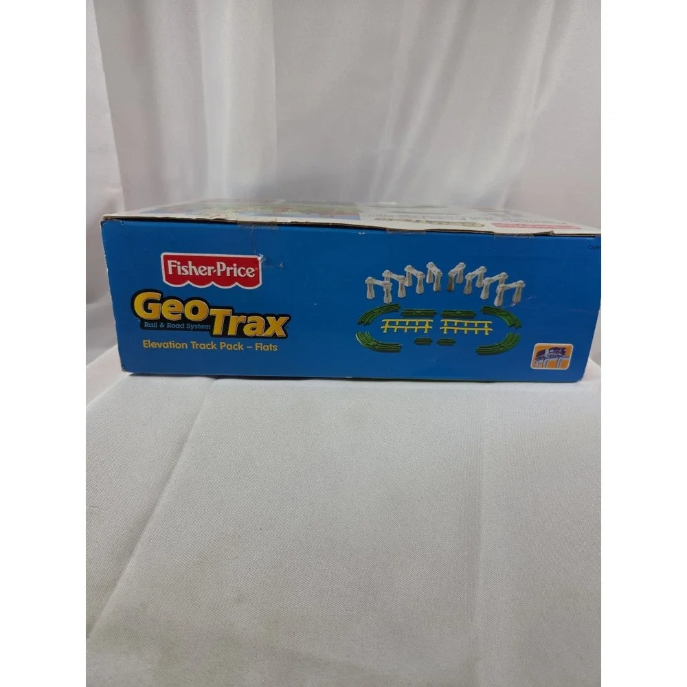 Fisher Price GeoTrax Elevation Track Pack Flats C6450  Mattel Train New In Box